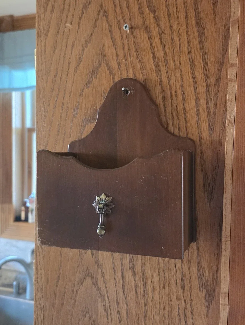 Vintage Wooden Wall Pocket